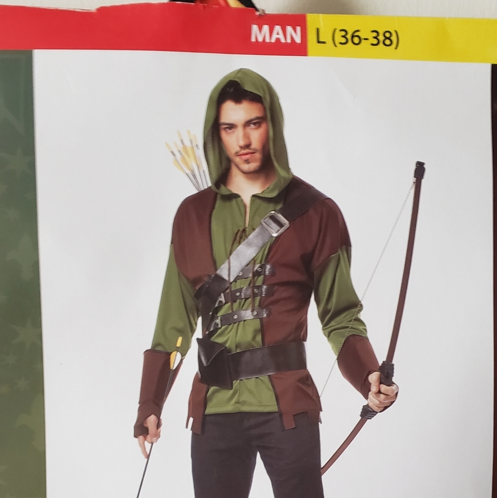 Robin hood costume medieval mens large